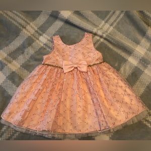 American Princess Girls 18 Months Pink Embroidered Dress